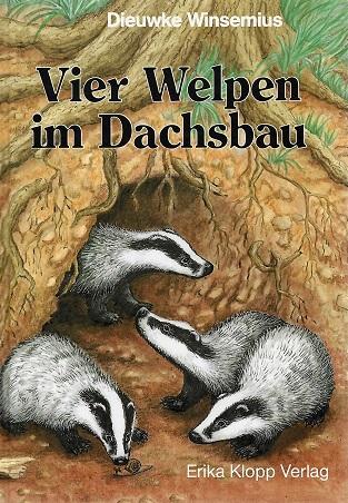 Winsemius, Vier Welpen im Dachsbau.
